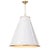 Metal Regina Andrew French Maid Chandelier Large in White and Natural Brass For Sale - Image 7 of 7