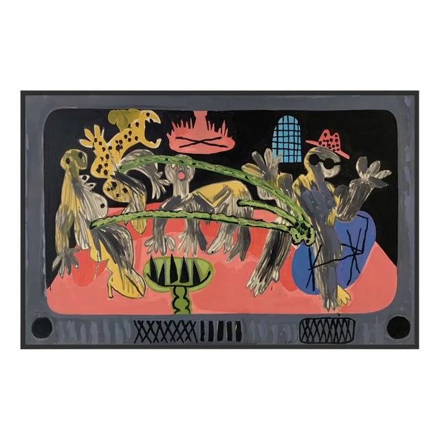 Dawid Polony, Breakfast Television, 2014, Acrylic on Canvas For Sale