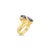 Contemporary Teardrop Amethyst Bypass Ring 14k Yellow Gold, Size 3 For Sale - Image 3 of 5