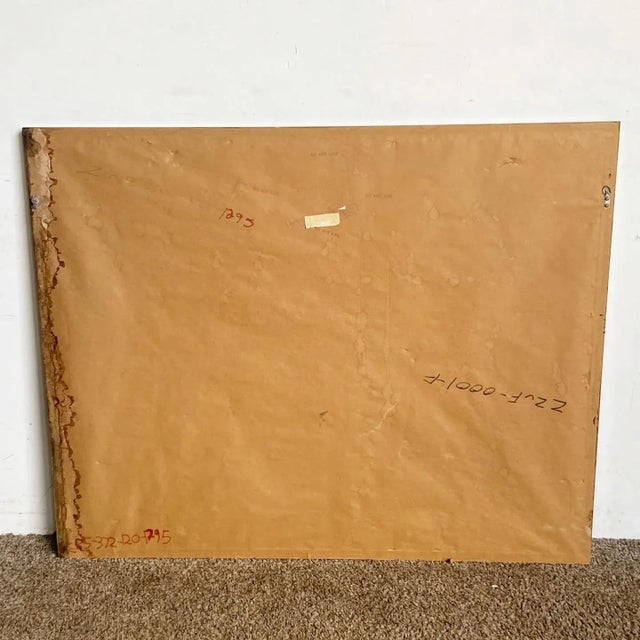 Postmodern Abstract Framed and Signed Artwork by B. Fenton 1986 For Sale In Miami - Image 6 of 9