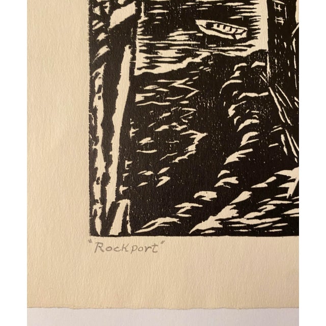 Edmund Brucker (1912 - 1999) woodcut of Rockport, Maine. Pencil signed and titled. Image size: 8 x 10 inches. Two of these...