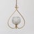 1950s French Brass and Glass Pendant Light For Sale - Image 4 of 12