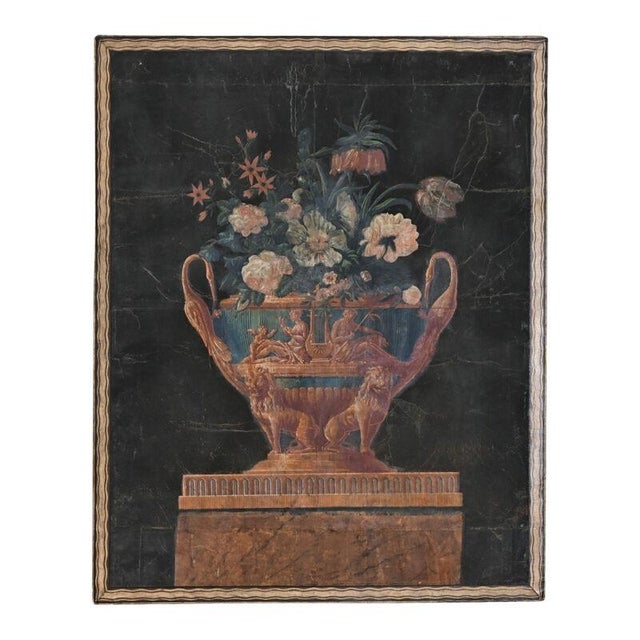 Italian 19th Century Empire Style Oil Painting on Canvas For Sale - Image 10 of 10