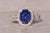 The Credenza: Natural Sapphire and Diamond Ring in White Gold For Sale - Image 4 of 11