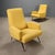 Vintage Lounge Chairs in Green Fabric and Brass, Italy, 1960s, Set of 2 For Sale - Image 9 of 9