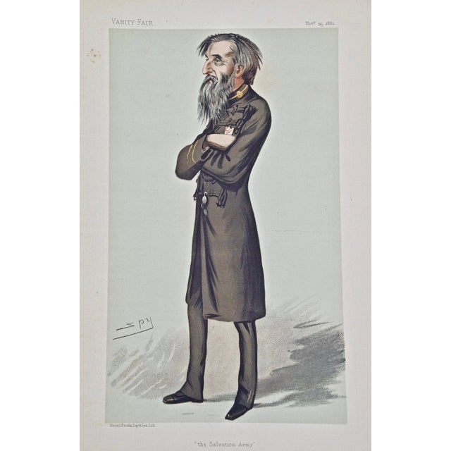 This is a 19th century Vanity Fair color chromolithograph caricature of William Booth "The Salvation Army" by Spy (Leslie...