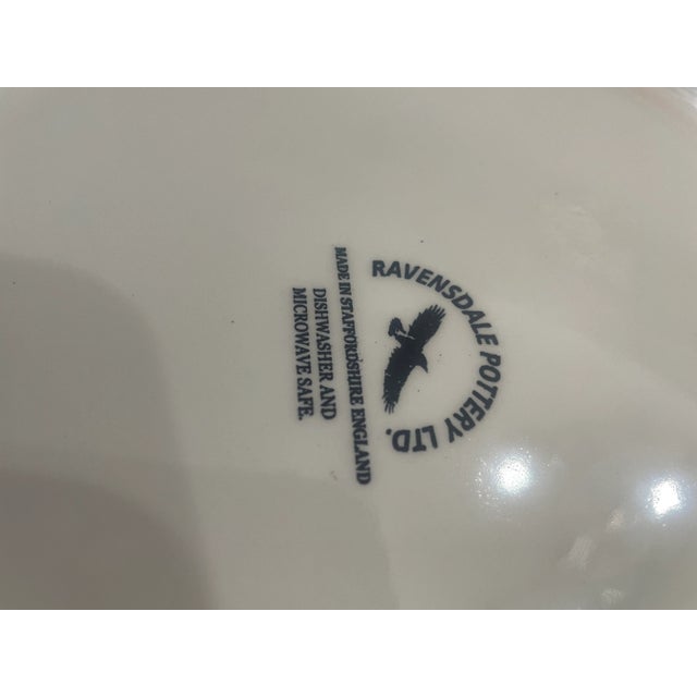 Vintage Ravensdale Pottery Staffordshire “Exotic Bird Black” Platter