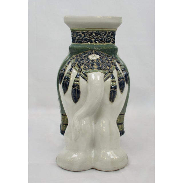 Vintage Ceramic Glazed Elephant Side/Occasional Table, and.or Occasional Seat For Sale - Image 18 of 18