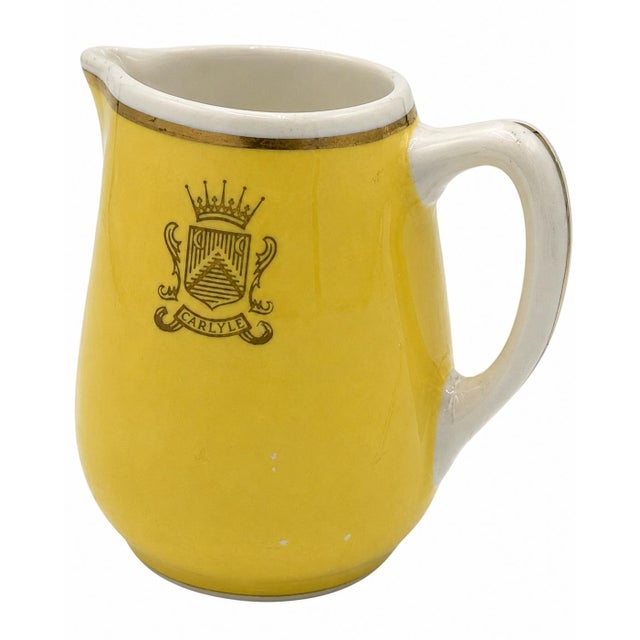 Vintage the Carlyle Hotel Nyc Yellow Coffee Creamer For Sale In Washington DC - Image 6 of 9