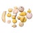 Mid-Century Italian Carved Stone Fruits, Set of Sixteen For Sale