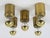 Set of five minimalistic mid-century modern brass ceiling lights or sconces. Model 'sp 14'. Extremely rare pieces in brass...