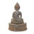2010s Chinese Rustic Iron Color Finish Sitting Buddha Statue For Sale - Image 5 of 7