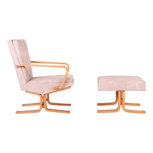 Set of Mid-Century Lounge Set in Oak, 1960s For Sale