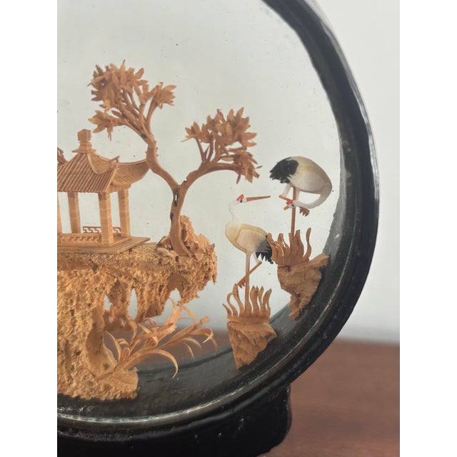Chinoiserie Vintage Mid Century Chinese Cork Diorama For Sale - Image 3 of 8