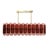 Murano Glass Suspension Lamp with Gilt Metal Structure, Italy, 1999 For Sale - Image 10 of 10
