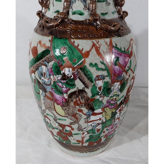 19th Century Chinese Nankin Porcelain Vases, Set of 2 For Sale - Image 12 of 18