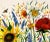 Paper Giclee Print Watercolor Painting “Bees Garden” For Sale - Image 7 of 11
