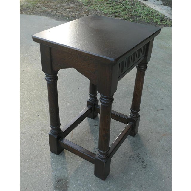 1950s Gothic Oak Occasional Table, 1950s For Sale - Image 5 of 7