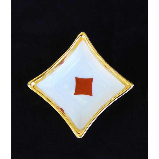 Black French Porcelain Playing Card Themed Ashtrays, Limoges, 1960s, Set of 4 For Sale - Image 8 of 12