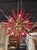 Early 21st Century Modern Brass and Red Murano Glass Sputnik Chandelier For Sale - Image 5 of 5
