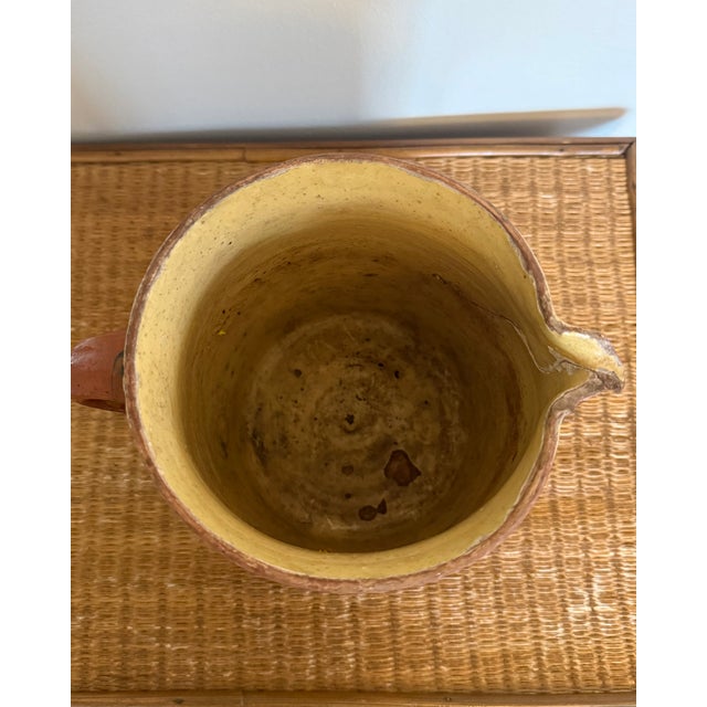 Late 19th Century Antique French Savoie Glazed Jaspe Earthenware Pitcher For Sale - Image 5 of 6