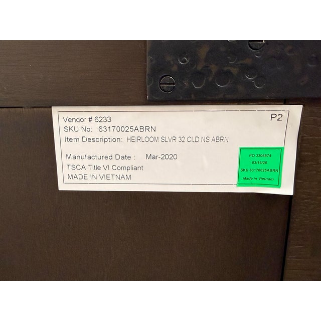 Restoration Hardware Heirloom Silver-Chest Closed Nightstand For Sale - Image 12 of 12