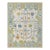 Modern Handknotted Oushak Rug in Shades of Blue, Green & Goldenrod, 12' x 15' For Sale