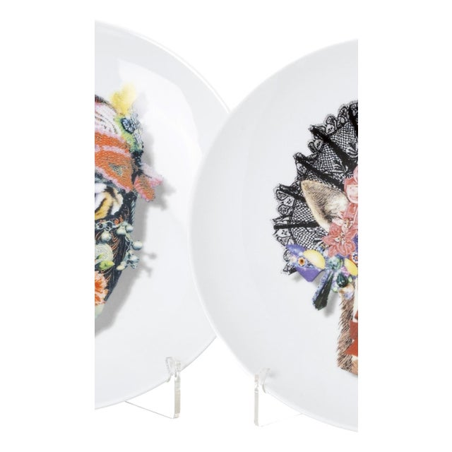 Ceramic Porcelain Vista Alegre Plates by Christian Lacroix, Set of 2 For Sale - Image 7 of 8