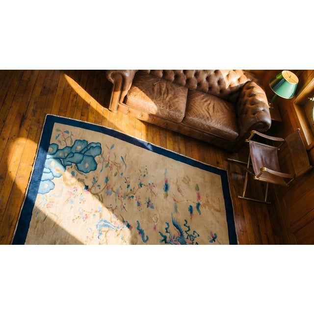 Antique Chinese Peking Rug For Sale - Image 9 of 9