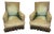 Armchairs in Silk Velvet and Embroidery, Set of 2 For Sale