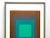 This Josef Albers rare vintage 1973 Mid Century Modern custom framed Minimalist serigraph calendar print " Homage to the...
