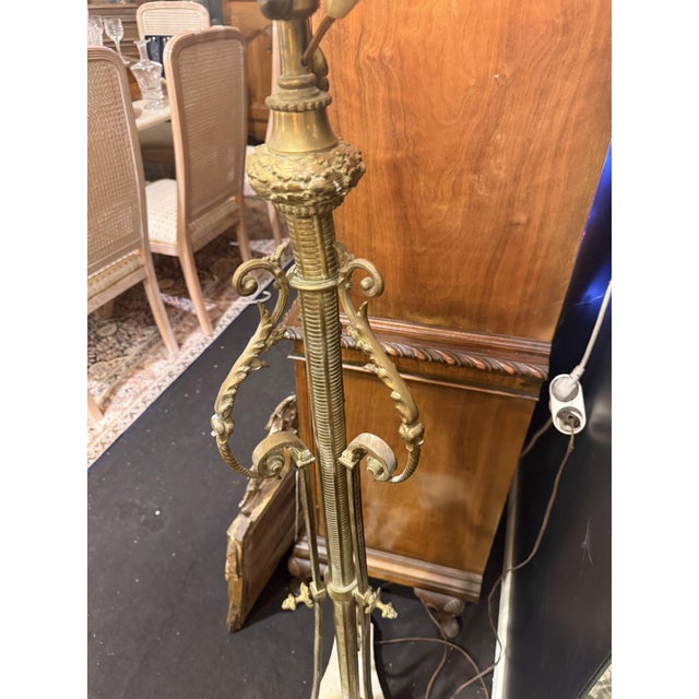 Napoleon III Floor Lamp in Brass For Sale - Image 3 of 8
