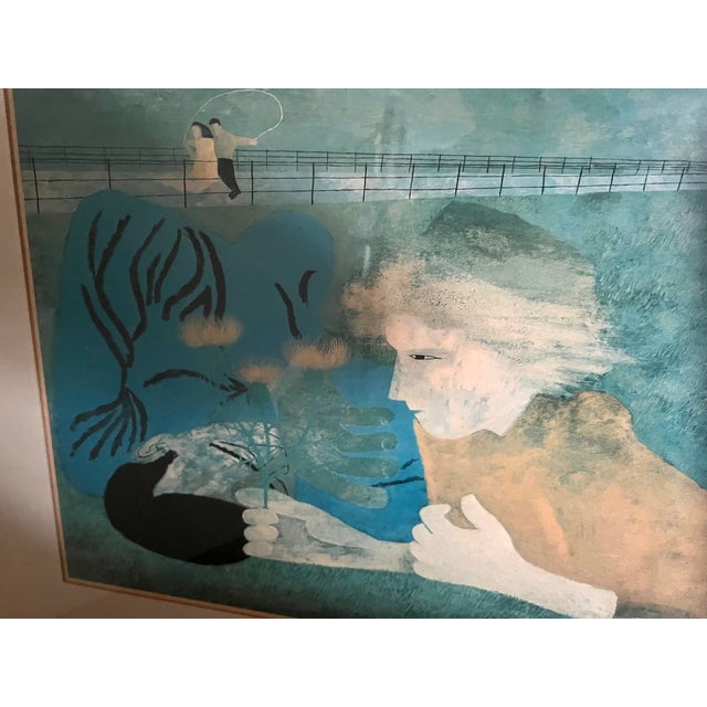 Vintage 1970s Ben Shahn “Spring” Art Print in Silver Frame For Sale - Image 9 of 16