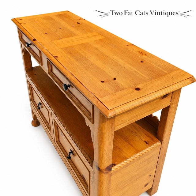Vintage | Baker Furniture "Milling Road" | Pine | Sideboard | Server | Buffet | Credenza | Italian Provincial | French Country For Sale - Image 14 of 16