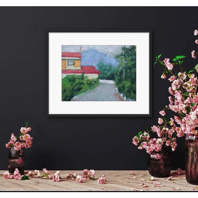 Quiet Places & Journeys — Mt. Fuji Landscape Original oil painting by L. Haas, 12 x 9 in unframed linen panel, signed. A...