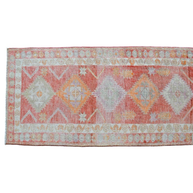 Turkish Hand-Knotted Runner Rug Hallway Decor For Sale - Image 9 of 12
