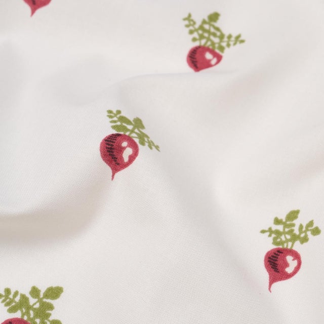 Contemporary SAMPLE - Schumacher My Little Radish Fabric In Red For Sale - Image 3 of 5