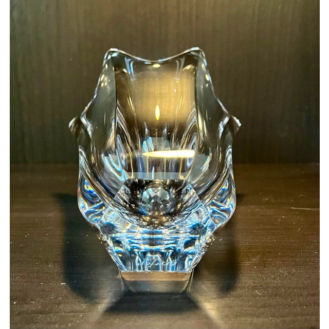 Late 20th Century Orrefors Sweden Tulip Lead Crystal Vase For Sale In Orlando - Image 6 of 12