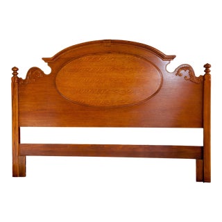 Lexington Furniture Traditional Oak Oval Center King Headboard For Sale