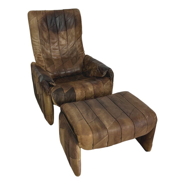 De Sede Ds 50 Buffalo Leather Lounge Chair With Ottoman For Sale