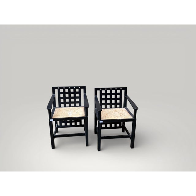 DS3 Chairs by Charles Rennie Mackintosh for Cassina, 1960s, Set of 2, in Very Good conditions. Designed 1960 to 1969 This...