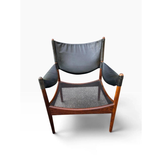 Kristian Vedel Modus Lounge Chair for Søren Willadsen | Rosewood & Black Leather | Denmark 1960s For Sale - Image 11 of 18