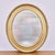 Vintage Golden Oval Mirror For Sale - Image 4 of 4