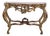 Antique Louis XV Style Carved Console Table With Pink Marble Top For Sale