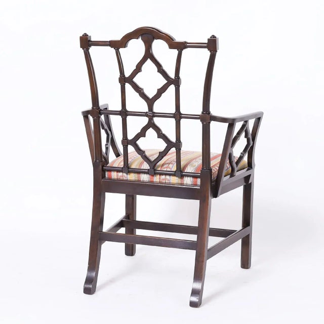 Late 20th Century Set of Ten Chippendale Armchairs For Sale - Image 5 of 10