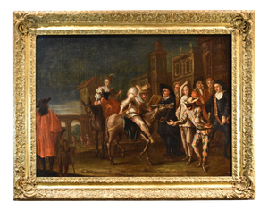 Marco Marcola, Venice Harlequin Carnival, 1760, Oil on Canvas