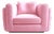 Club Chair in Pink Velvet from Moanne For Sale