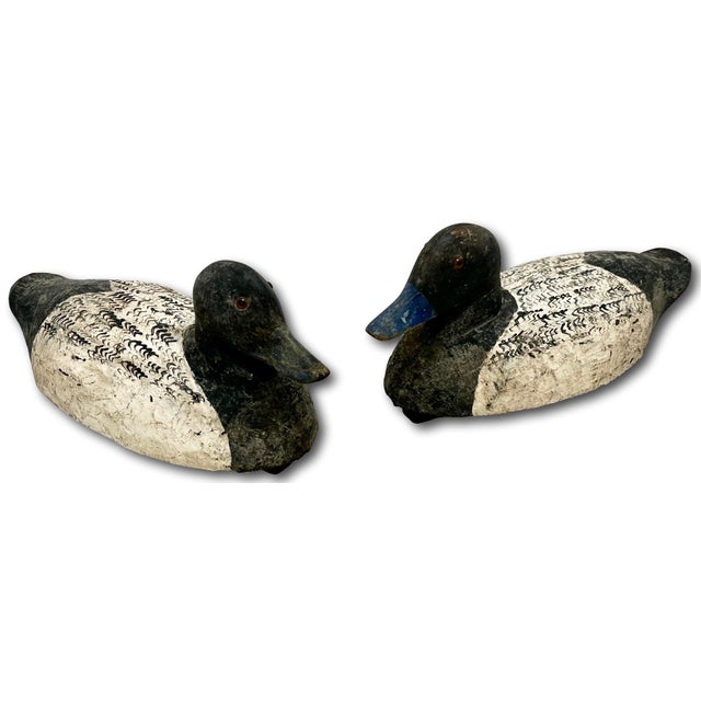 This really is a Great Looking Matched Pair of Authentic American Primitive Duck Hunters Working Decoys. Working Decoys...
