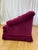 Traditional Late 20th Century Newly Upholstered Tufted Salon Sofa in Burgundy Velvet For Sale - Image 3 of 4
