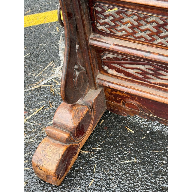 Mid 19th Century Massive Carved Antique Chinese Room Divider For Sale - Image 4 of 10
